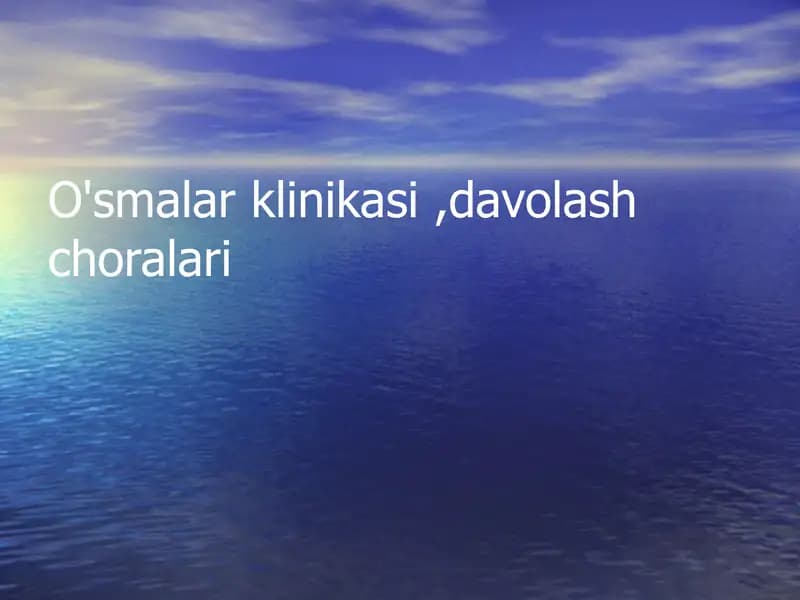 O'smalar klinikasi