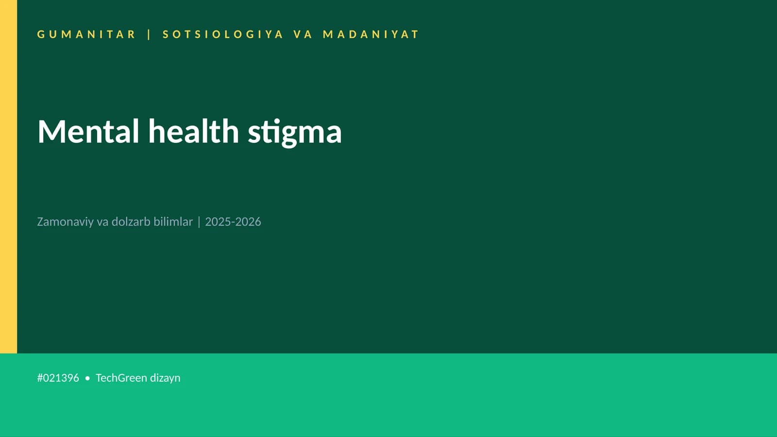 Mental health stigma