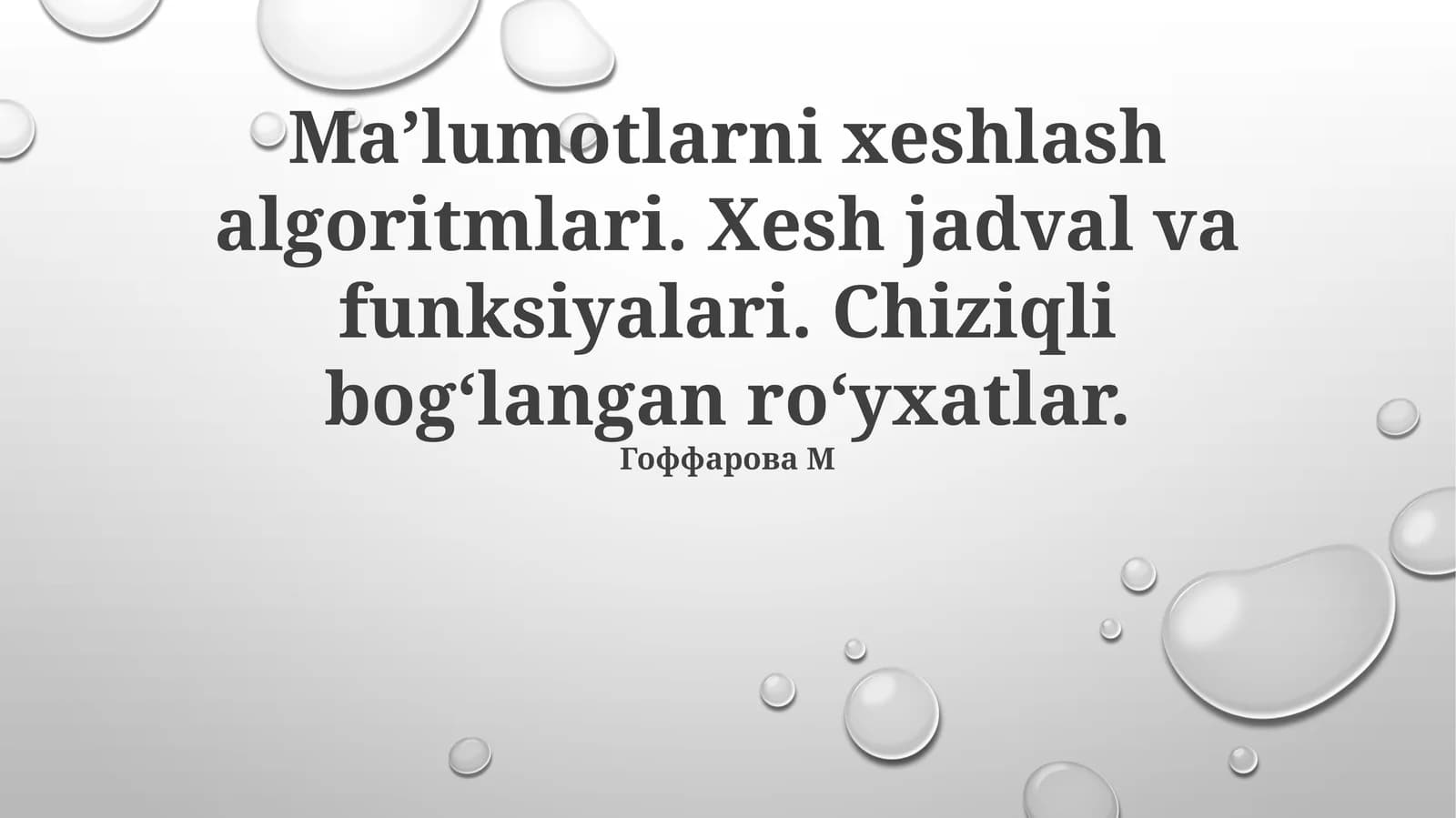 Xesh algoritmlari