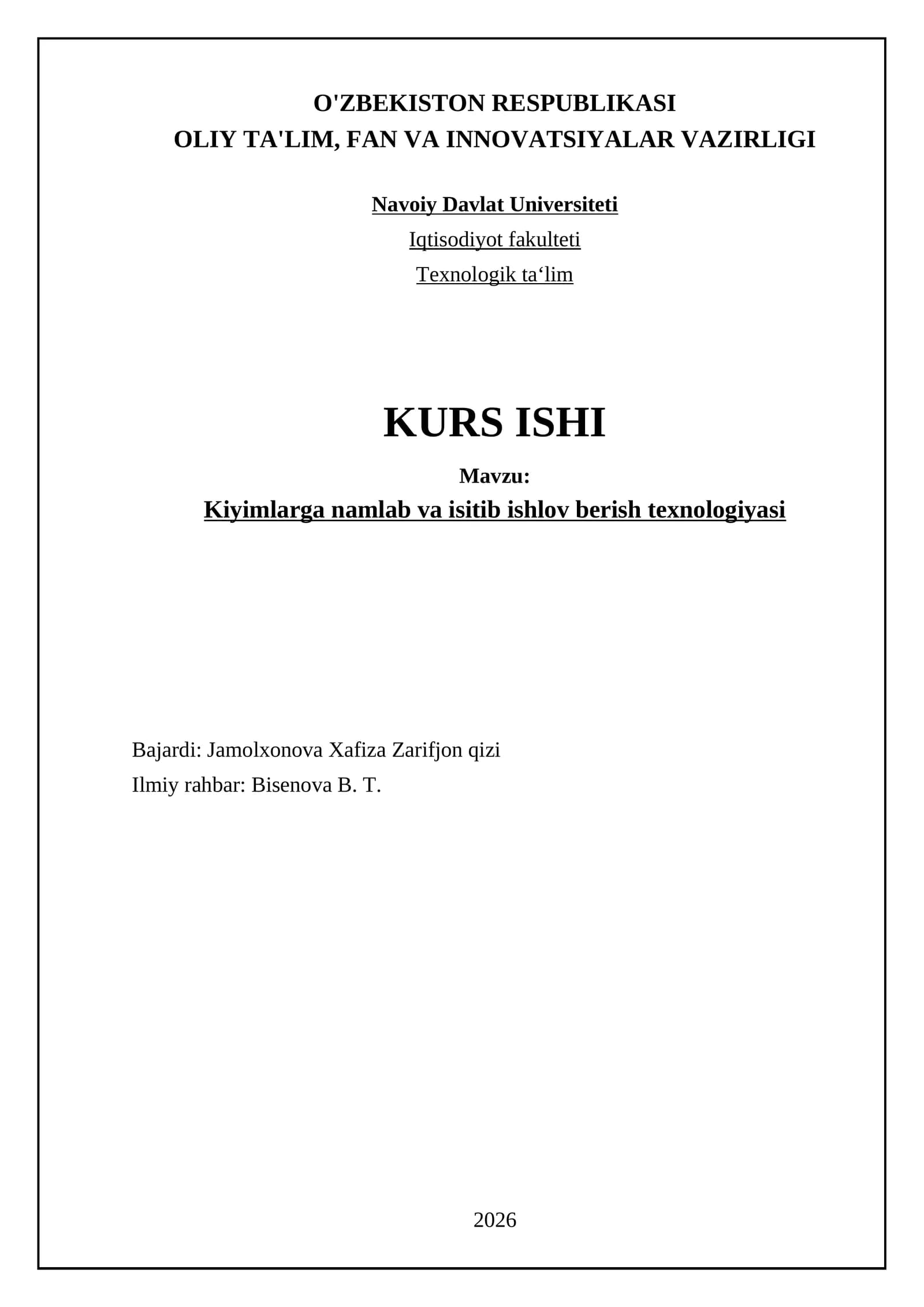 Kiyimlarga namlab va isitib ishlov berish texnologiyasi