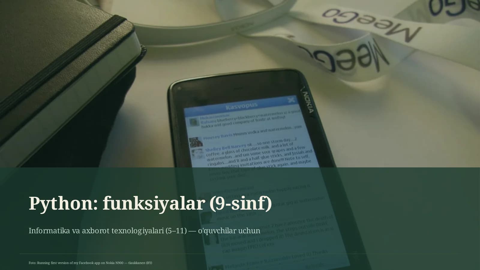Python: funksiyalar (9-sinf)