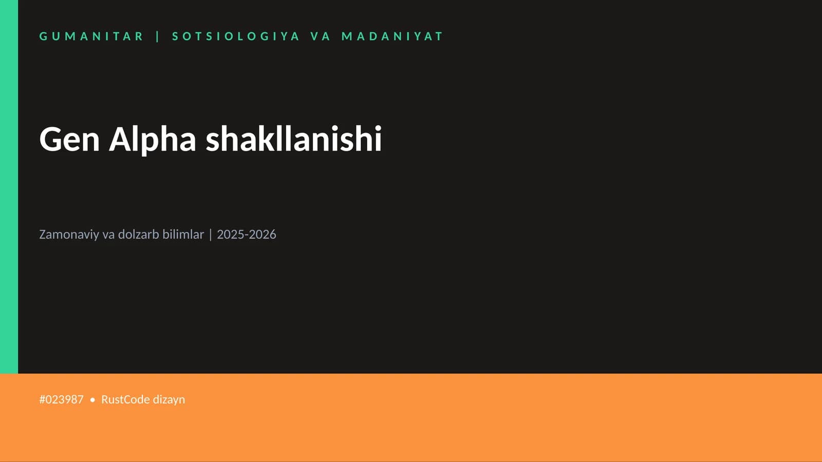 Gen Alpha shakllanishi