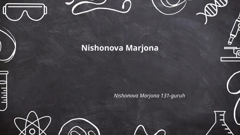 Nishonova Marjona