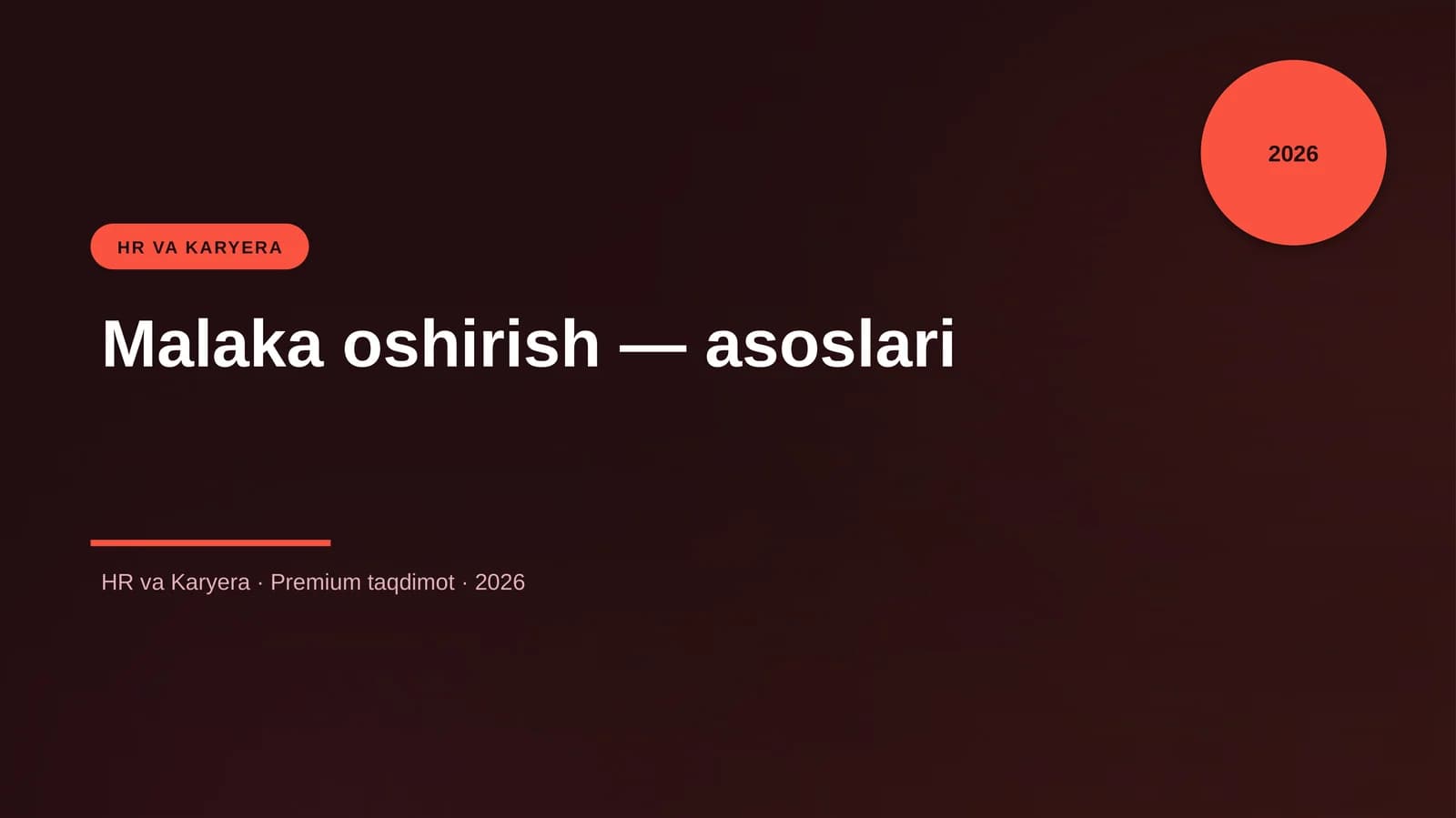 Malaka oshirish — asoslari