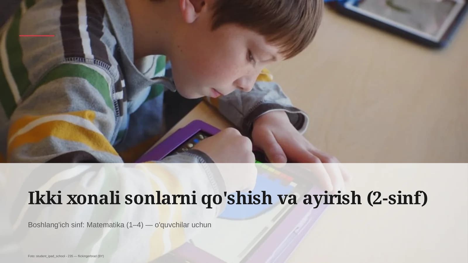 Ikki xonali sonlarni qo'shish va ayirish (2-sinf)