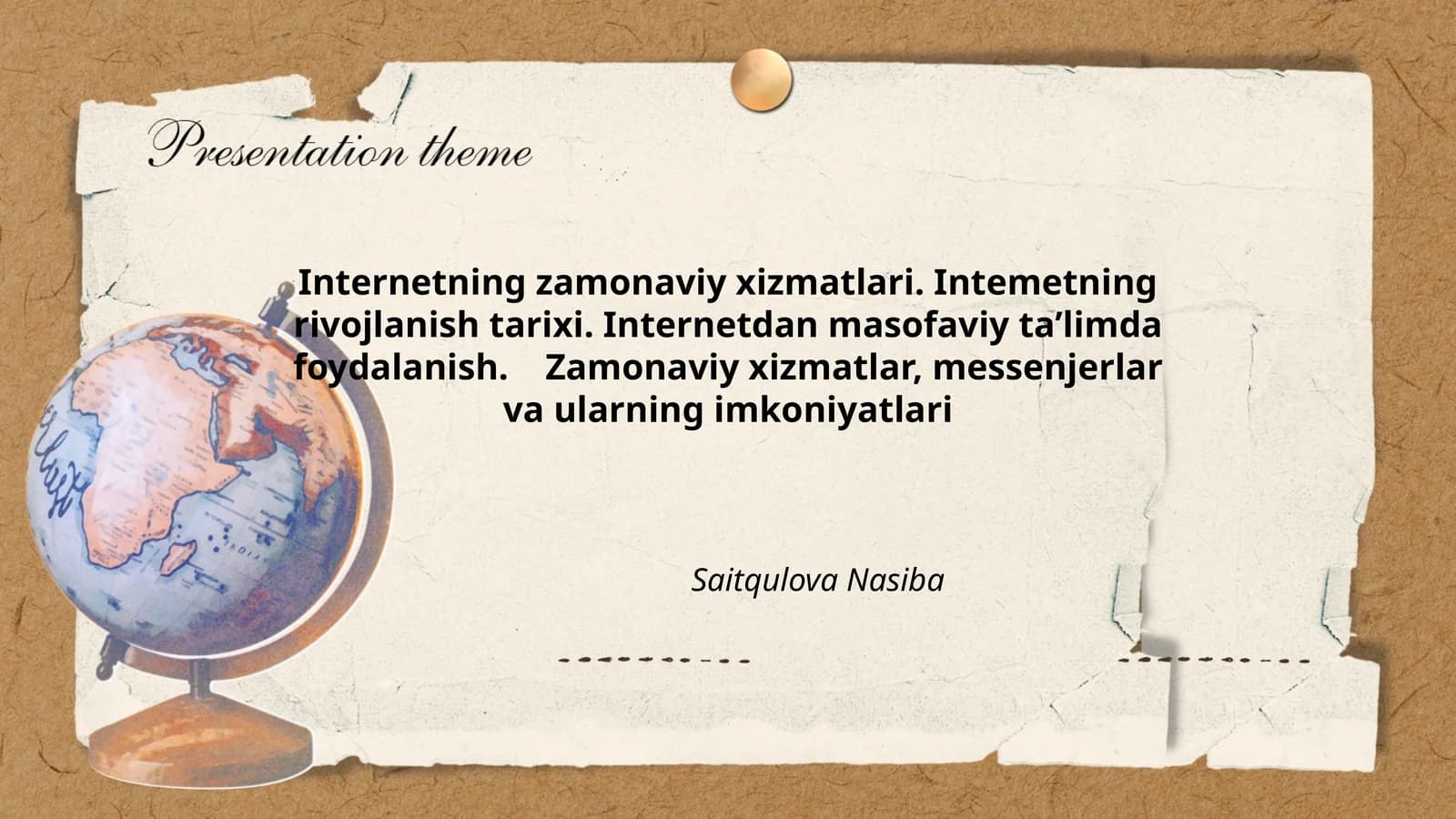 Internetning zamonaviy xizmatlari