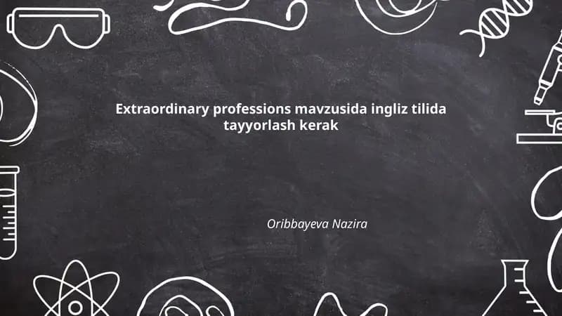 Extraordinary professions
