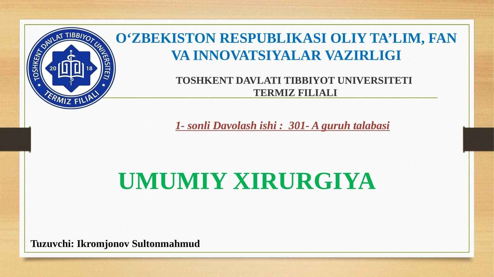 umumiy xirurgiya
