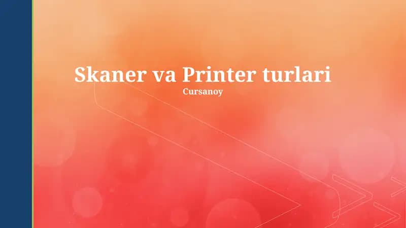 Skannerlar turlari