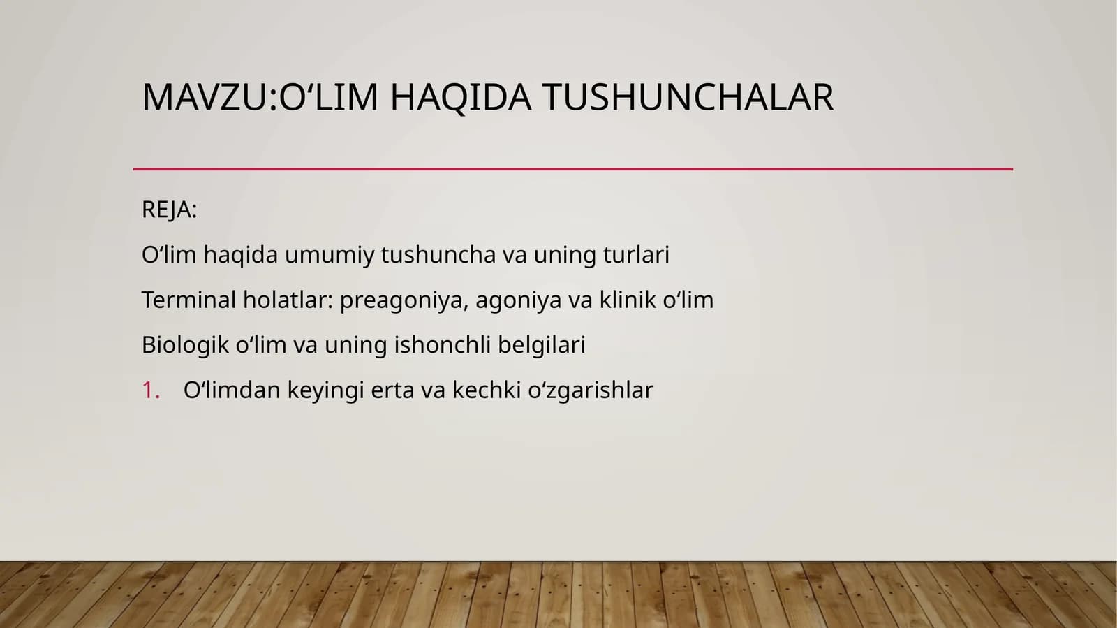 O‘lim haqida tushunchalar