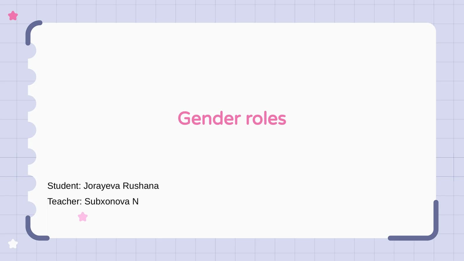 Gender Roles