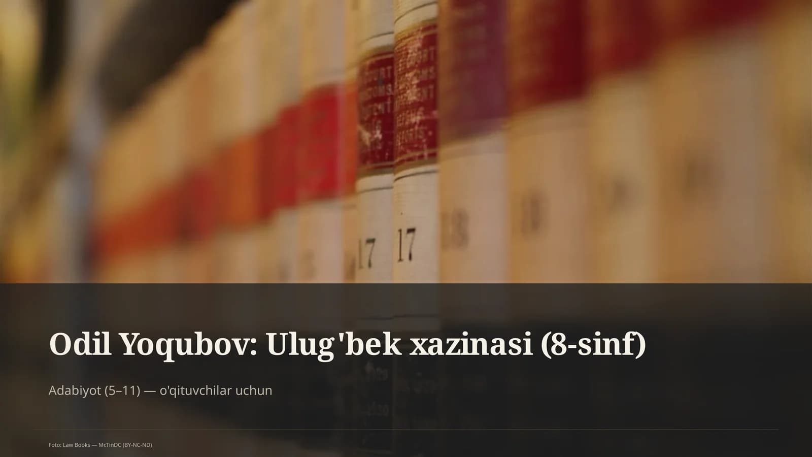 Ulug'bek xazinasi (8-sinf)