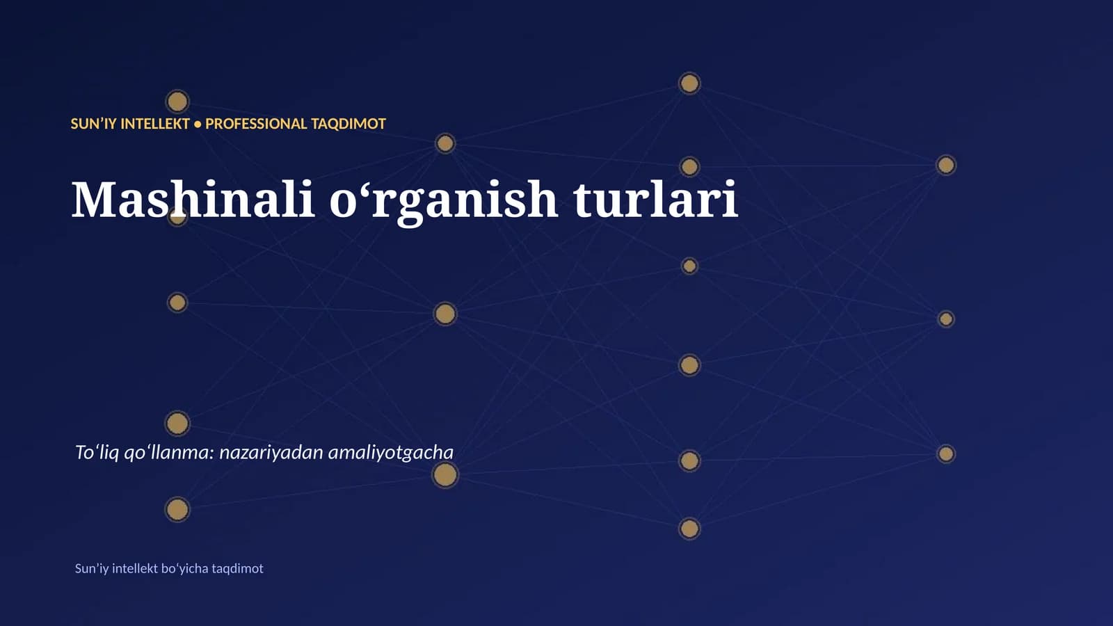 Sunʼiy intellekt boʻyicha taqdimot