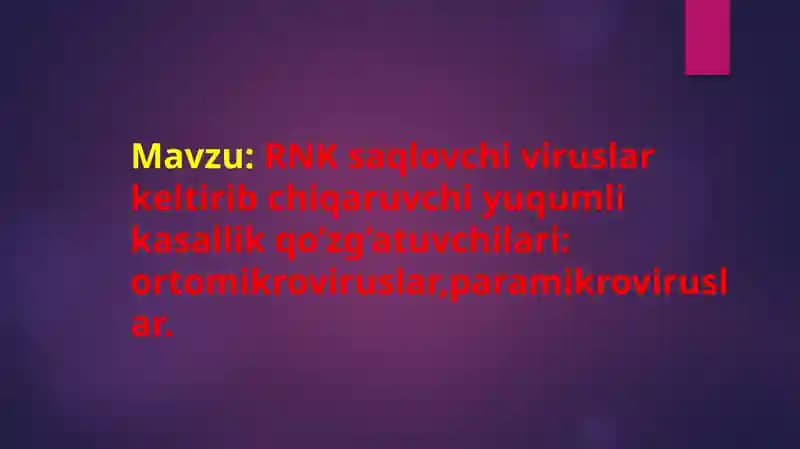 RNK saqlovchi viruslar