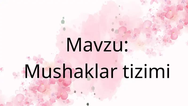 Mushaklar tizimi