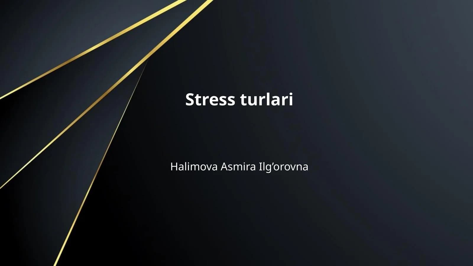 Stress turlari