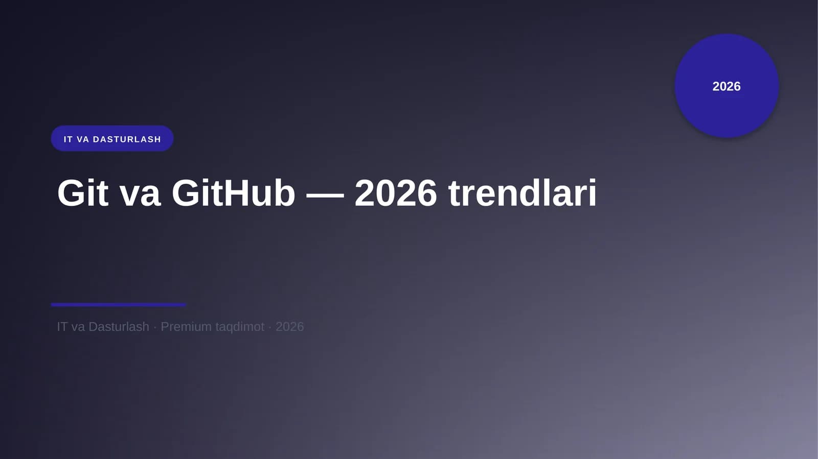 Git va GitHub — 2026 trendlari