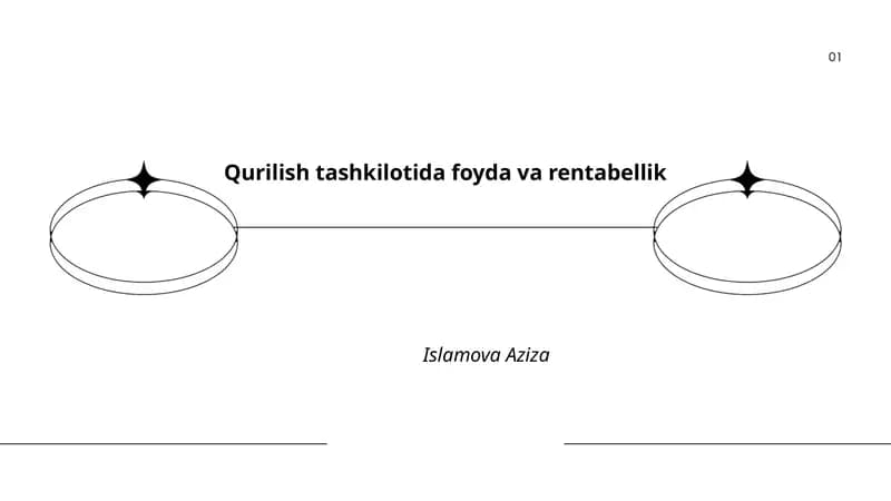 Qurilish tashkilotida foyda va rentabellik