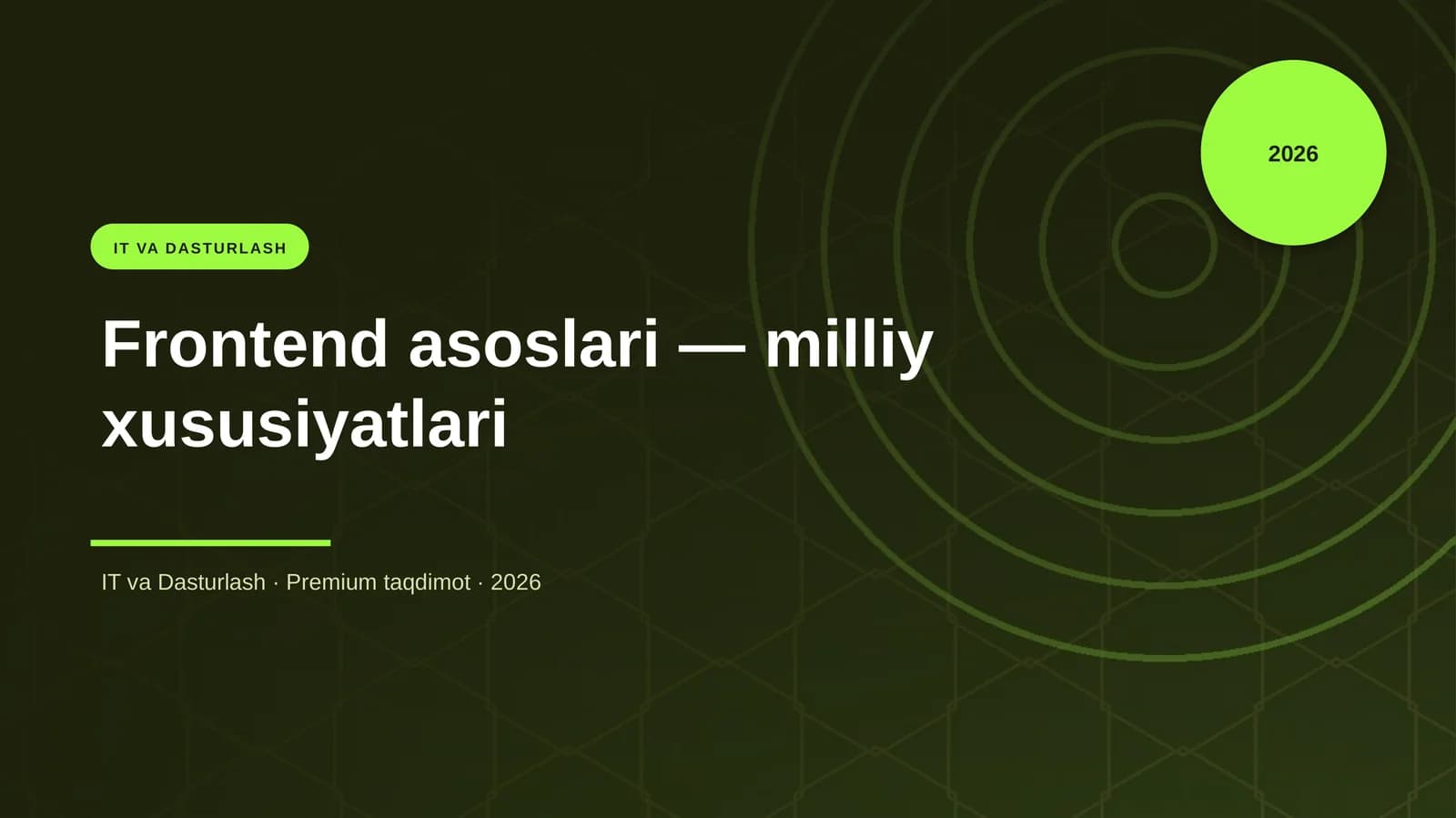 Frontend asoslari — milliy xususiyatlari