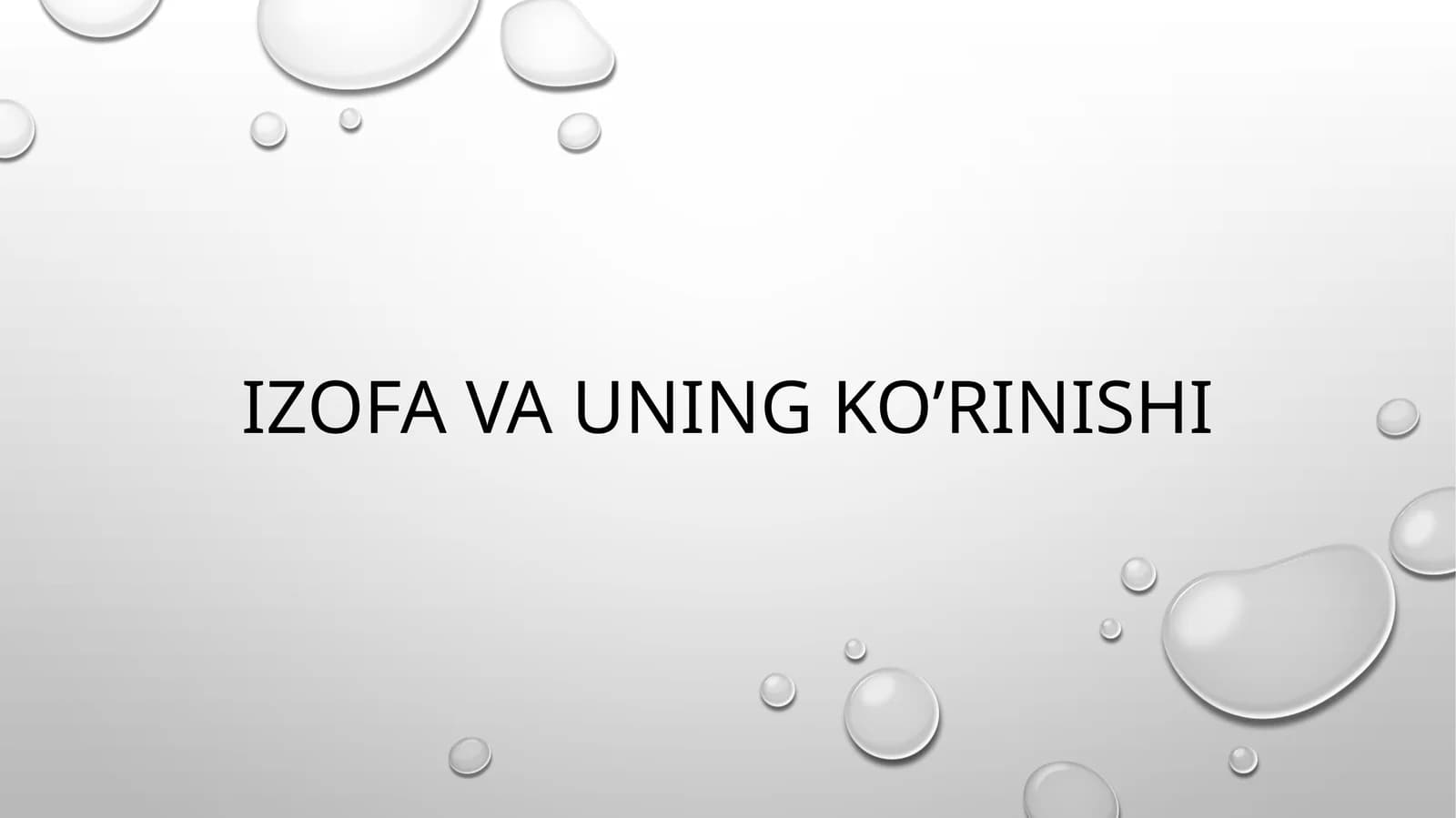 Izofa va uning ko’rinishi