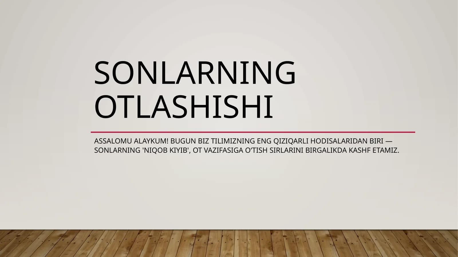 Sonlarning otlashishi
