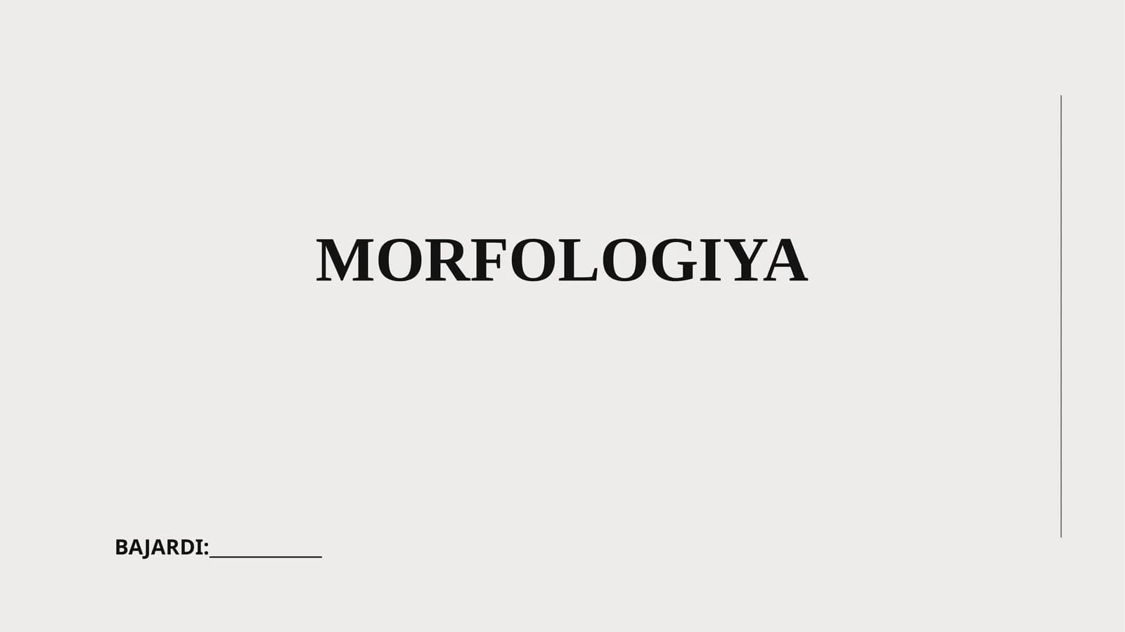 MORFOLOGIYA