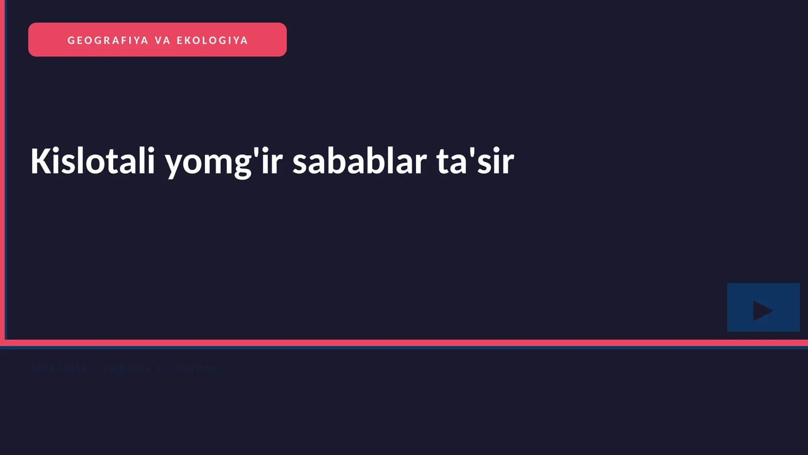 Kislotali yomg'ir sabablar ta'sir