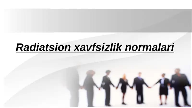 Radiatsiya xavfsizlik normalari