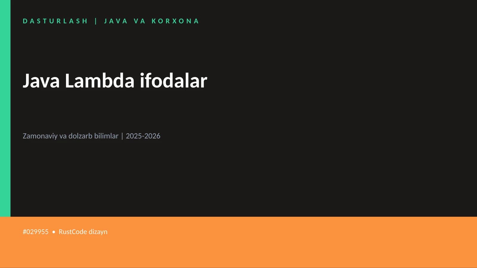 Java Lambda ifodalar