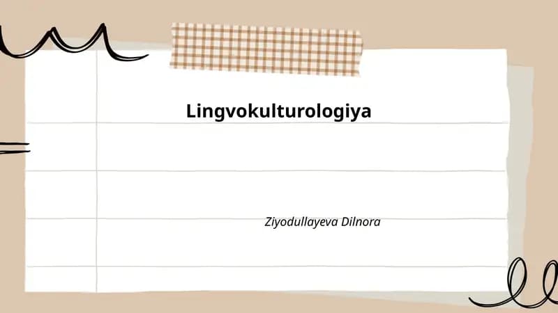 Lingvokulturologiya
