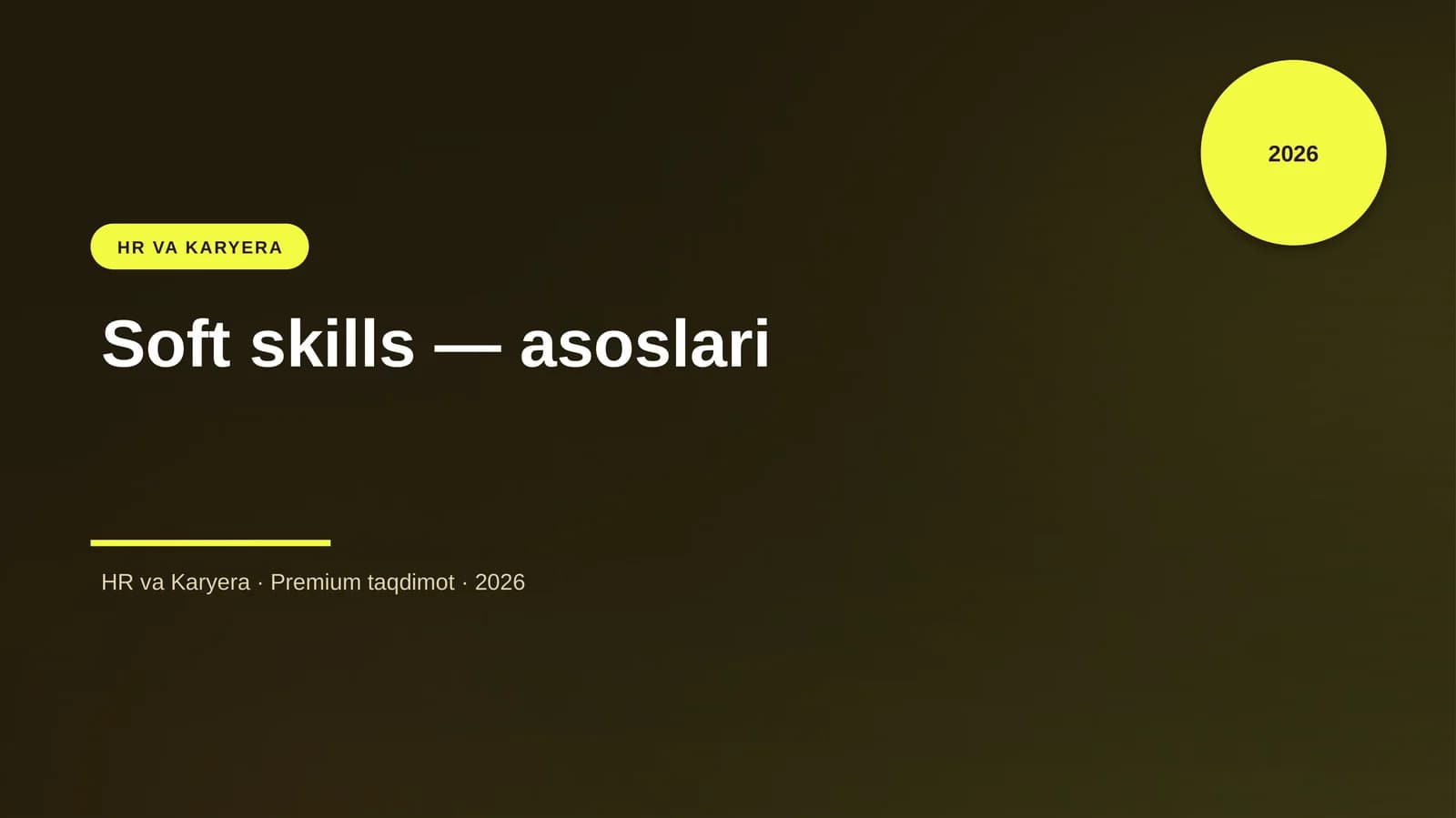Soft skills — asoslari