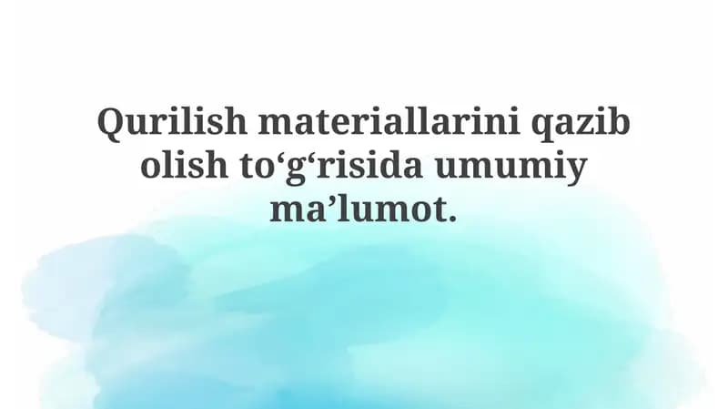 Qurilish materiallari