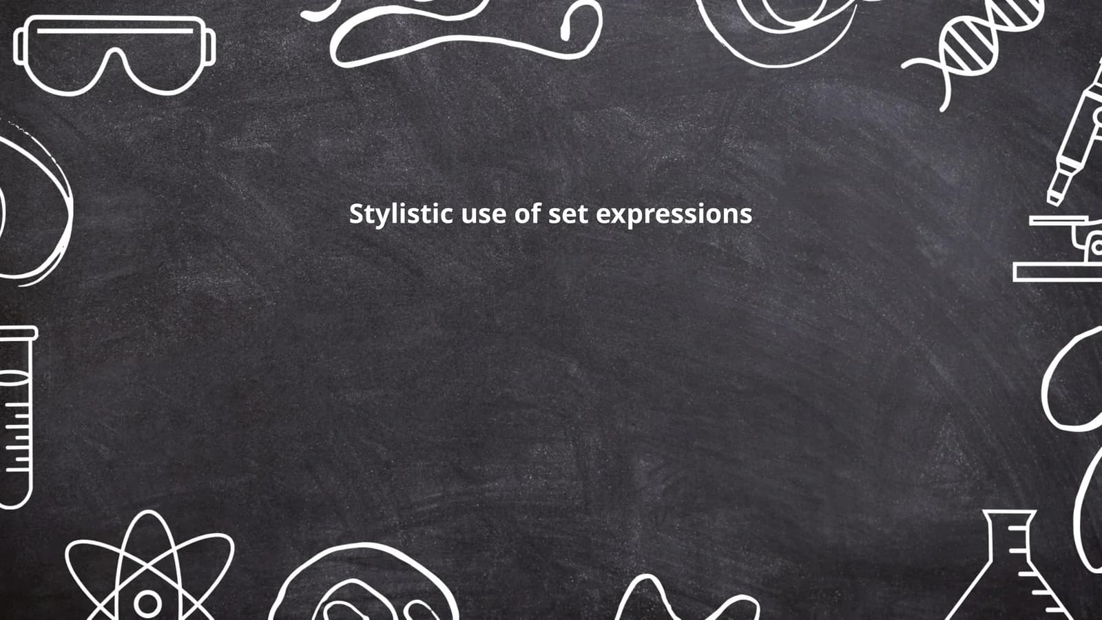 Stylistic use of set expressions