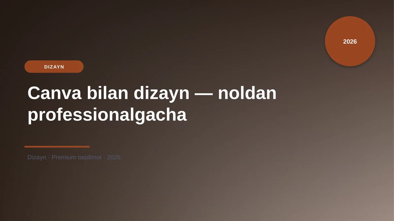 Canva bilan dizayn — noldan professionalgacha