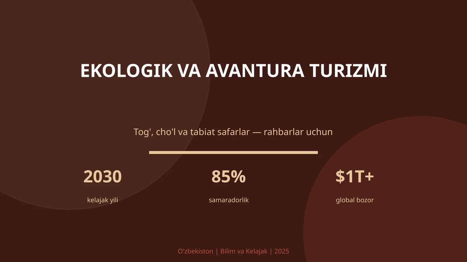 Ekologik va avantura turizmi