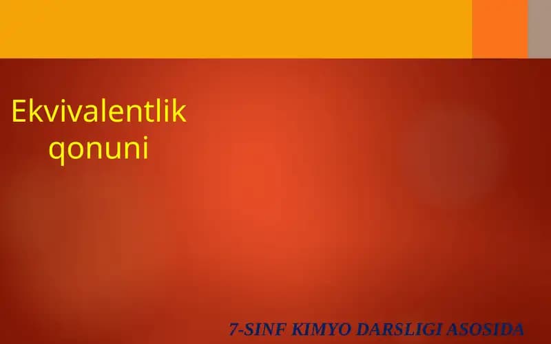 Ekvivalentlikqonuni