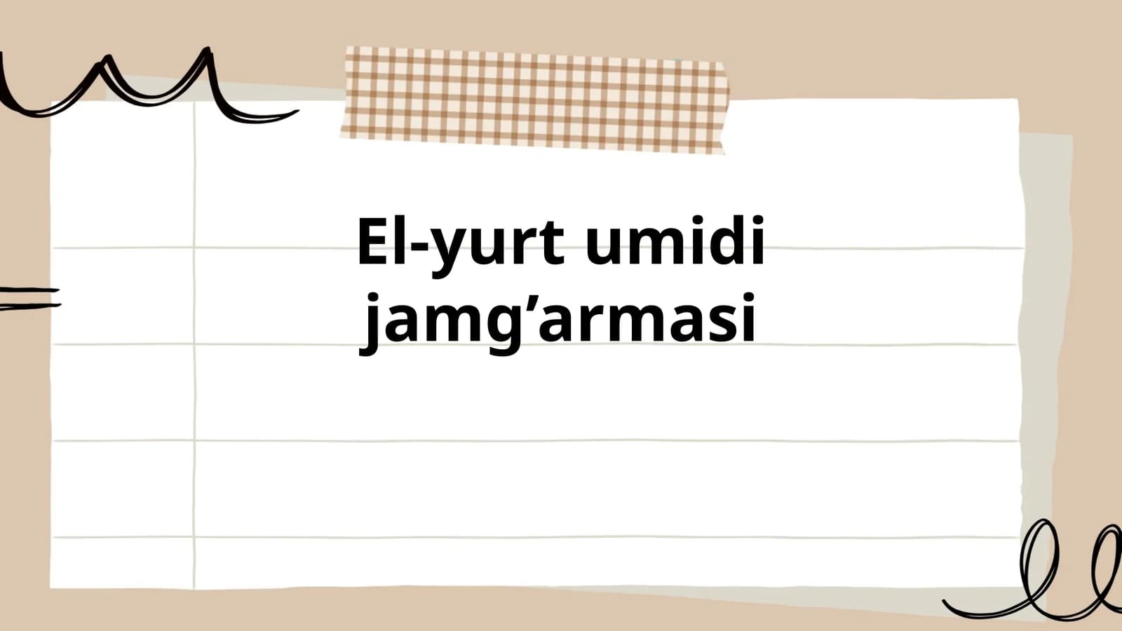 El-yurt umidi jamg’armasi
