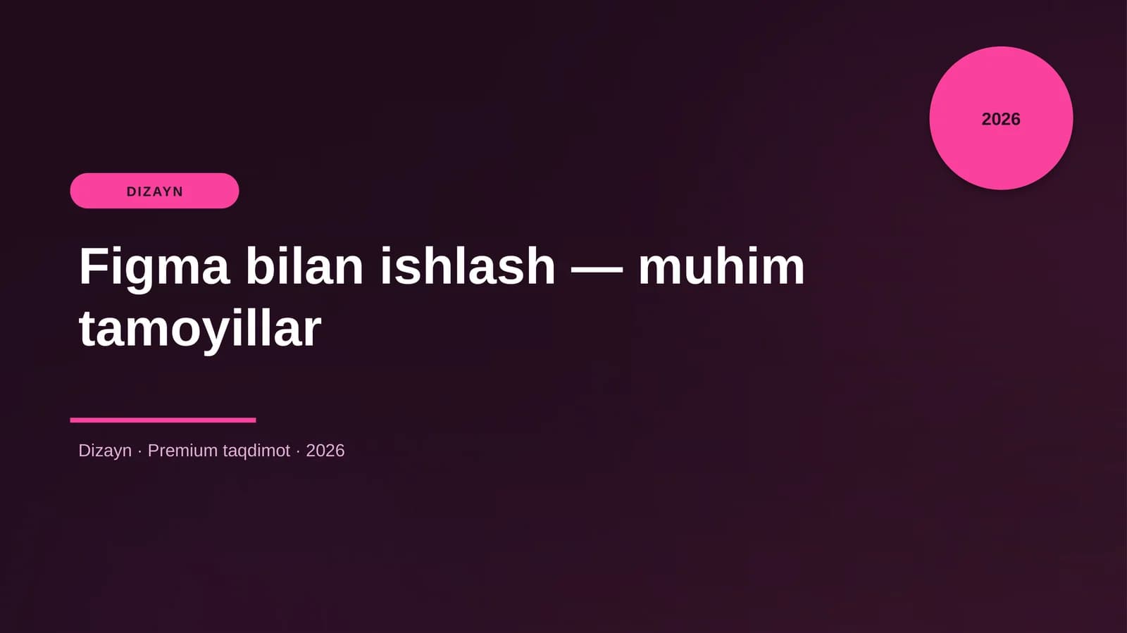 Figma bilan ishlash — muhim tamoyillar