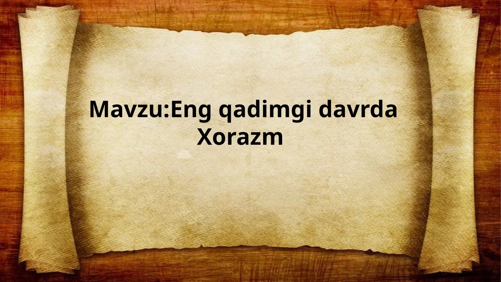 Eng qadimgi davrda Xorazm