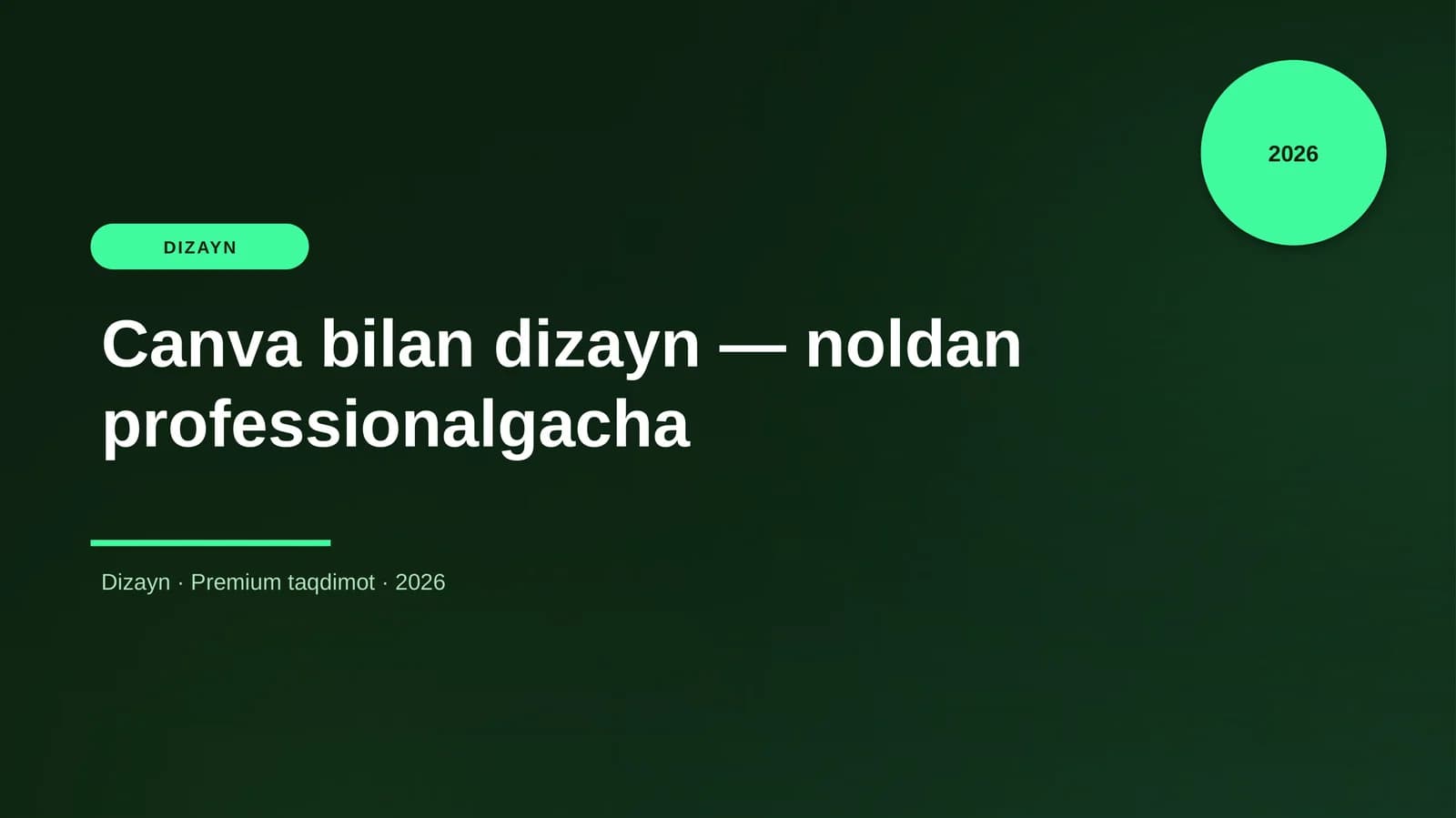 Canva bilan dizayn — noldan professionalgacha
