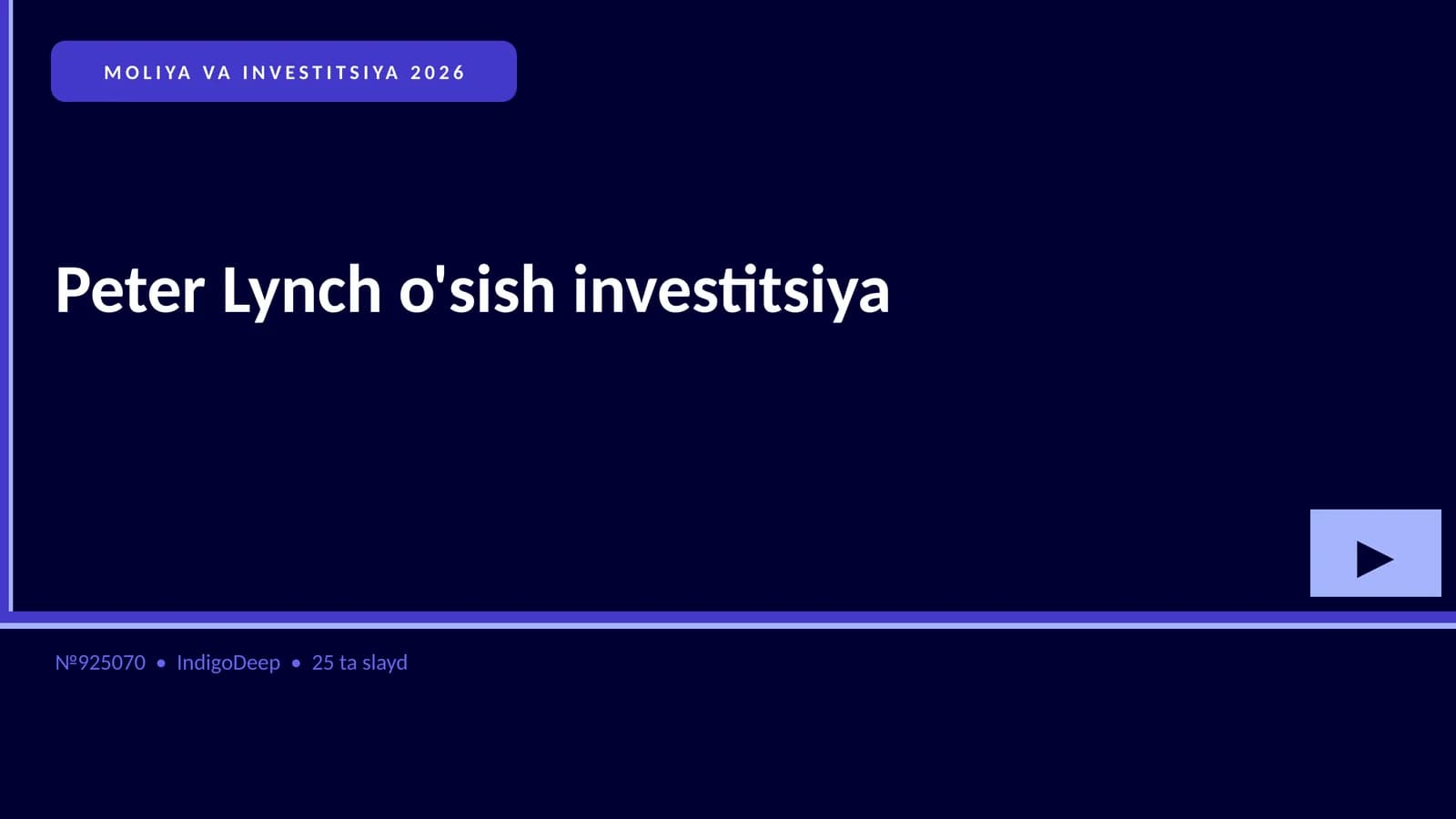Peter Lynch o'sish investitsiya