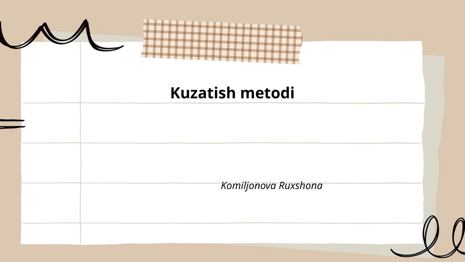 Kuzatish metodi