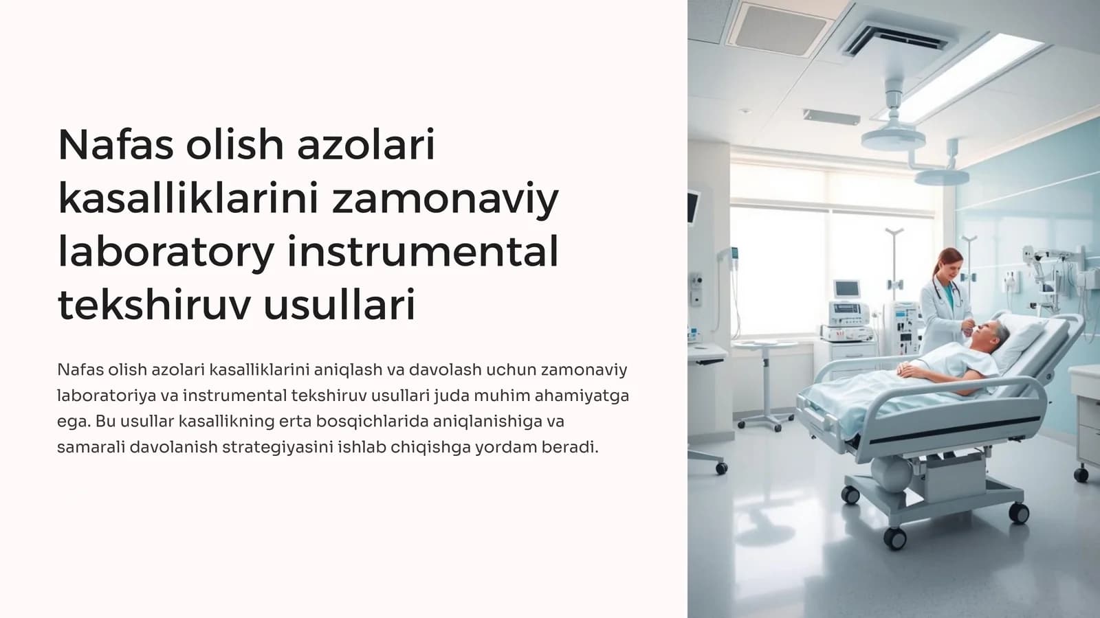 Nafas olish azolari kasalliklarini zamonaviy laboratory instrumental tekshiruv usullari