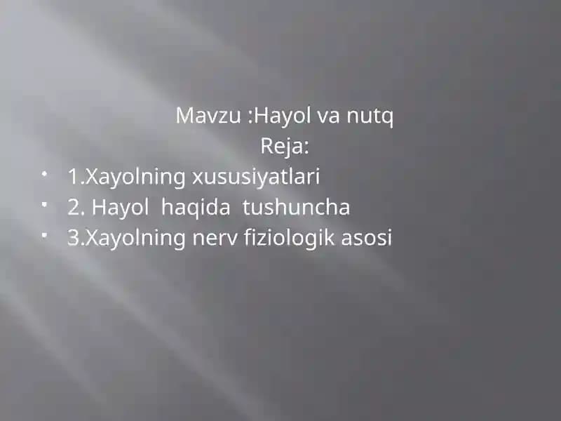 Hayol va nutq