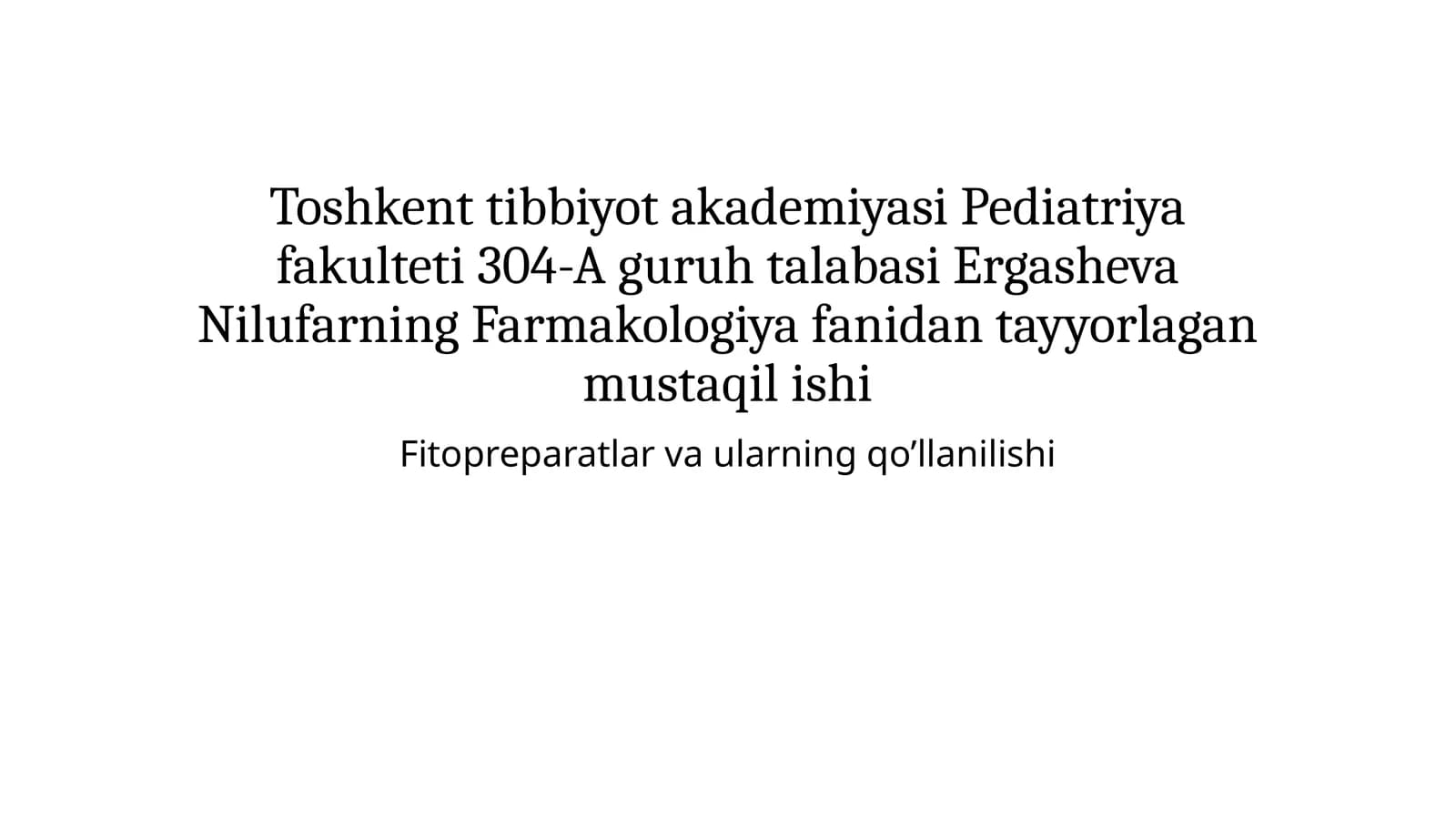 Fitopreparatlar