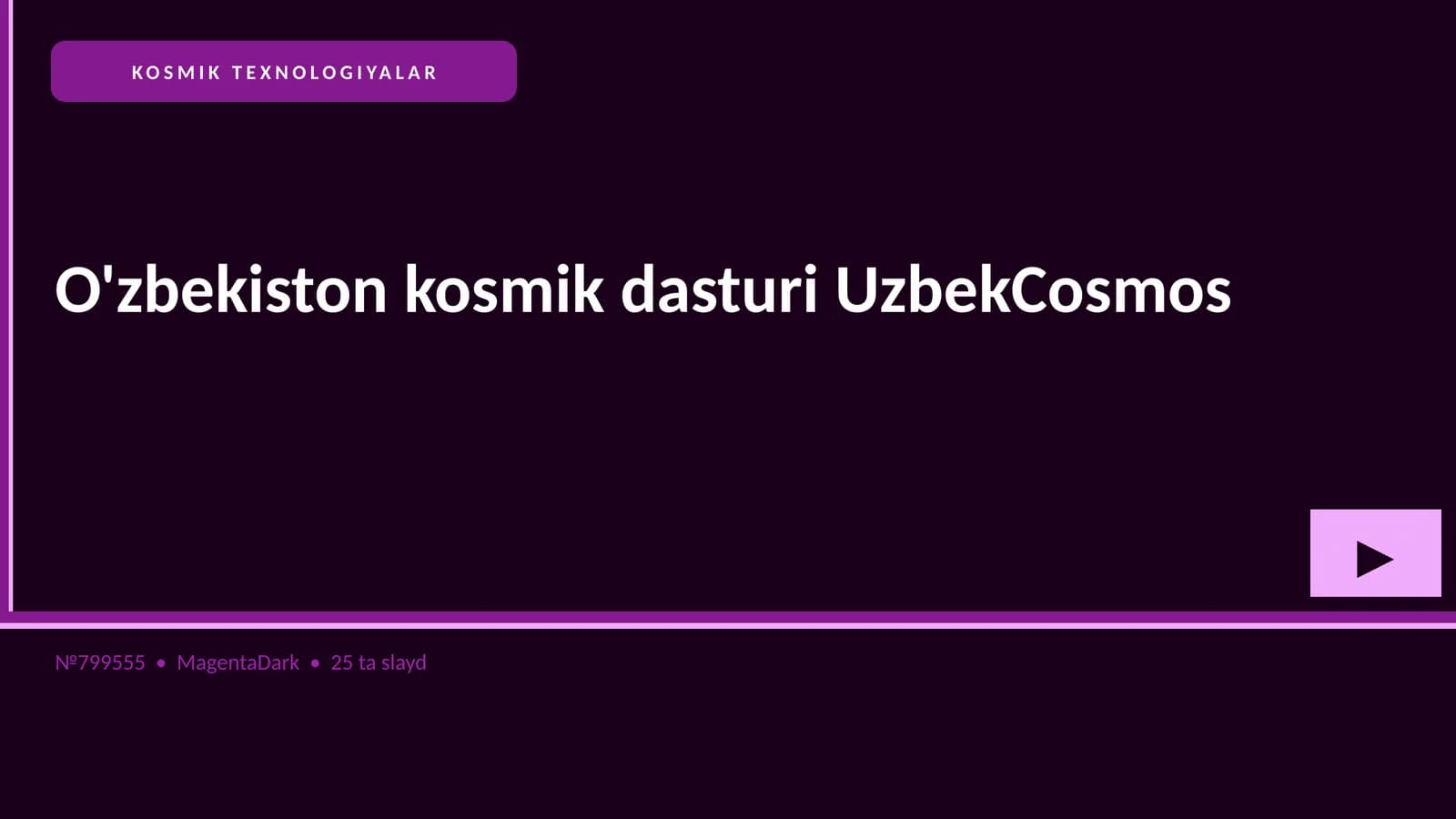 O'zbekiston kosmik dasturi UzbekCosmos