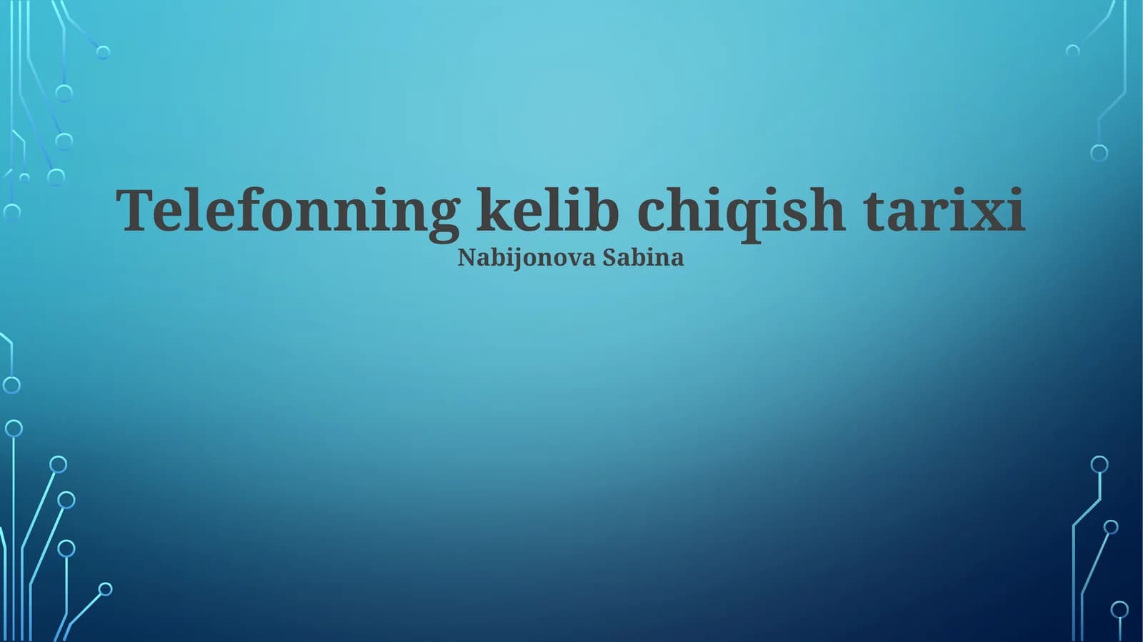 Telefonning kelib chiqish tarixi