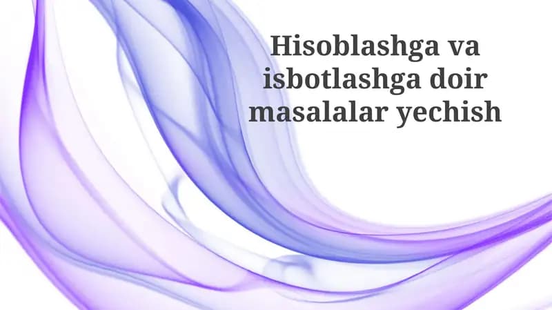Hisoblash va isbotlash muammolari