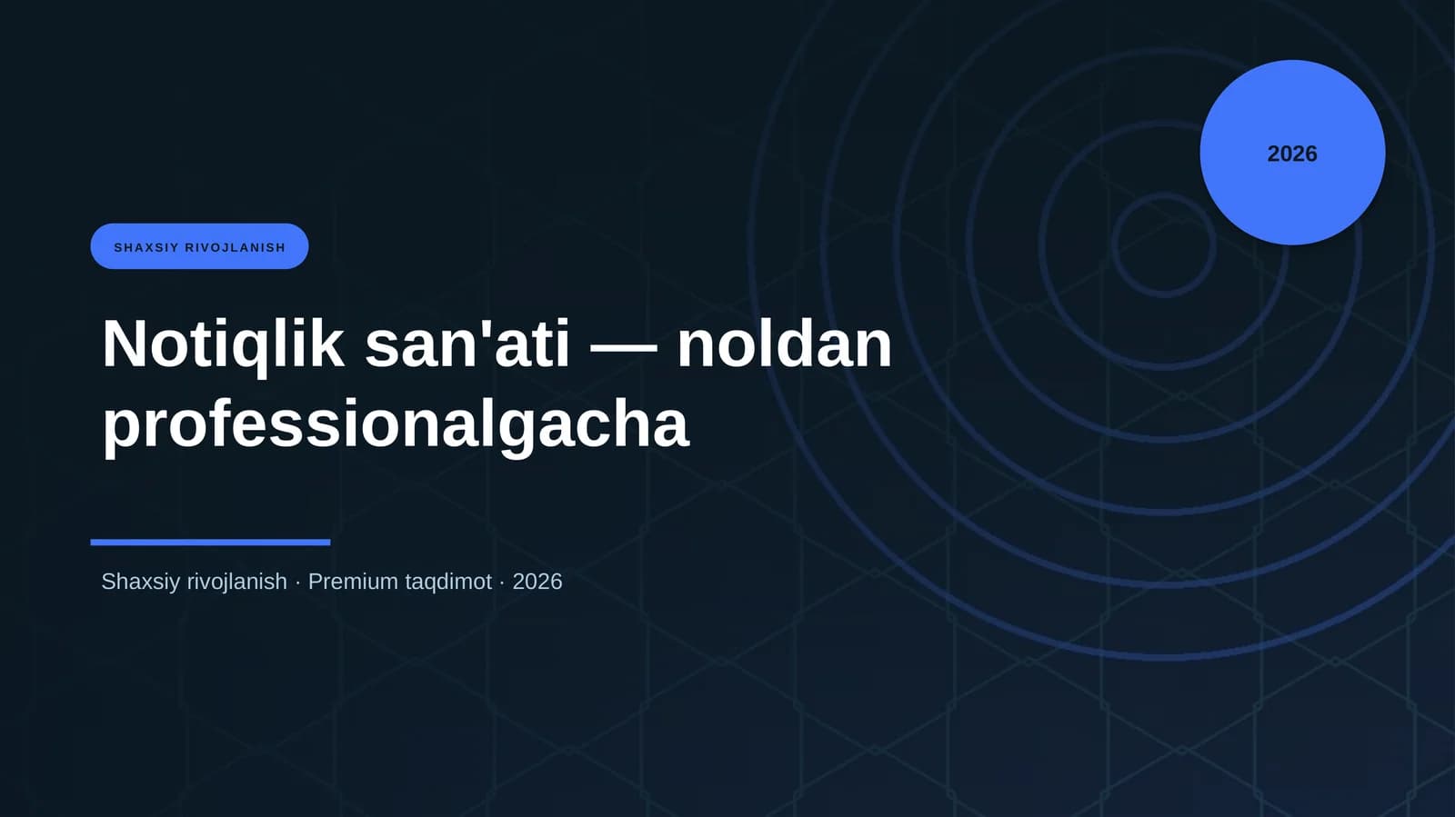 Notiqlik san'ati — noldan professionalgacha