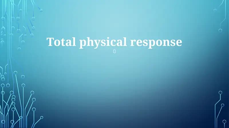 Total physical response
